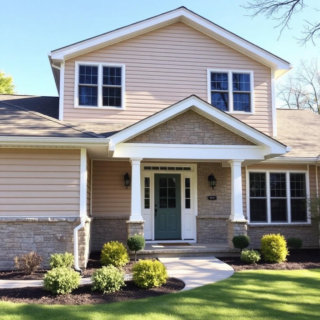 Ranch Facelift + Stone Facade after